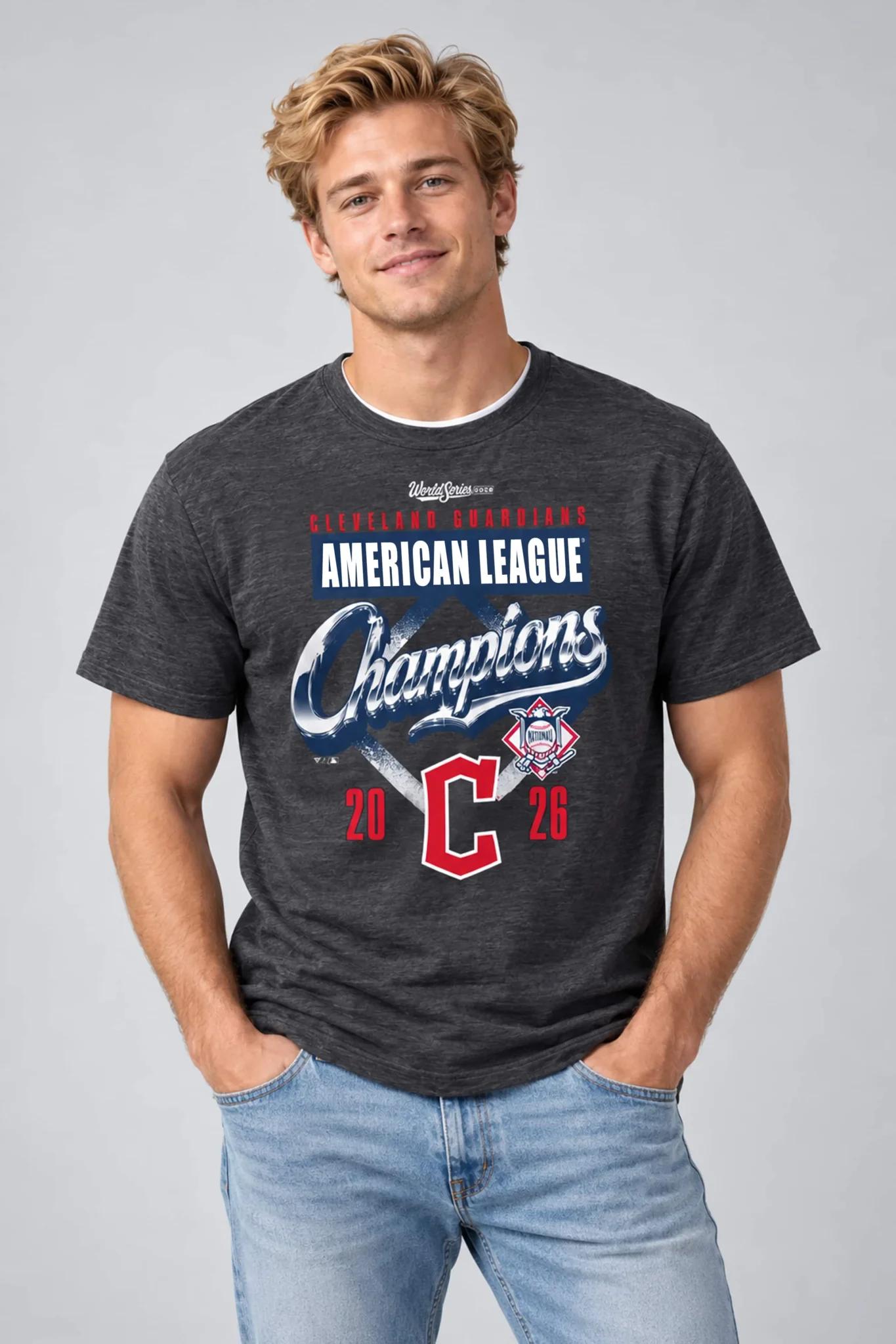 guardians charcoal 2026 american league champions locker room shirt1