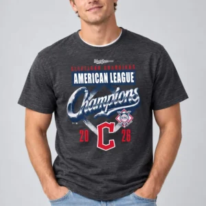 guardians charcoal 2026 american league champions locker room shirt1