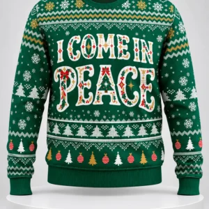 i come in peace ugly christmas sweater