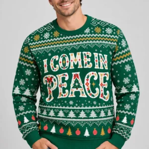 i come in peace ugly christmas sweater2