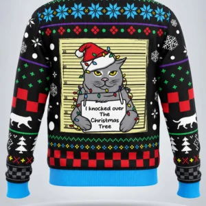 i knocked over the christmas tree ugly christmas sweater1
