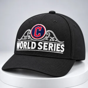 guardians charcoal 2026 world series locker room hat1