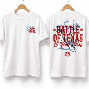 jackie robinson houston texans battle of texas 25 years strong shirt