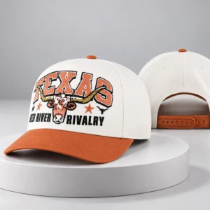texas longhorns red river rivalry two tone varsity house hat