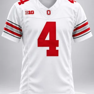jeremiah smith 4 ohio buckeyes white jersey