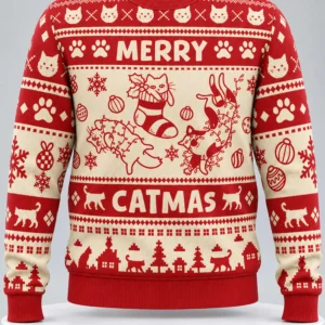 merry catmas ugly christmas sweater