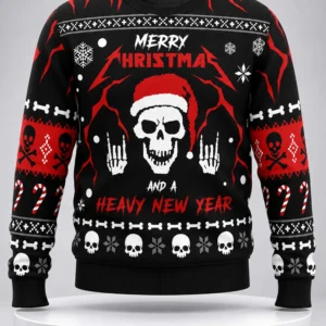 merry christmas and a heavy new year ugly christmas sweater