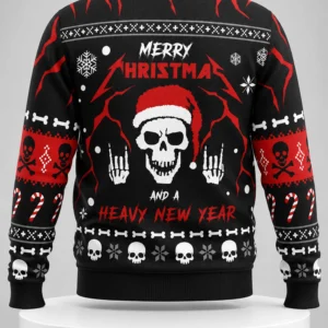 merry christmas and a heavy new year ugly christmas sweater1