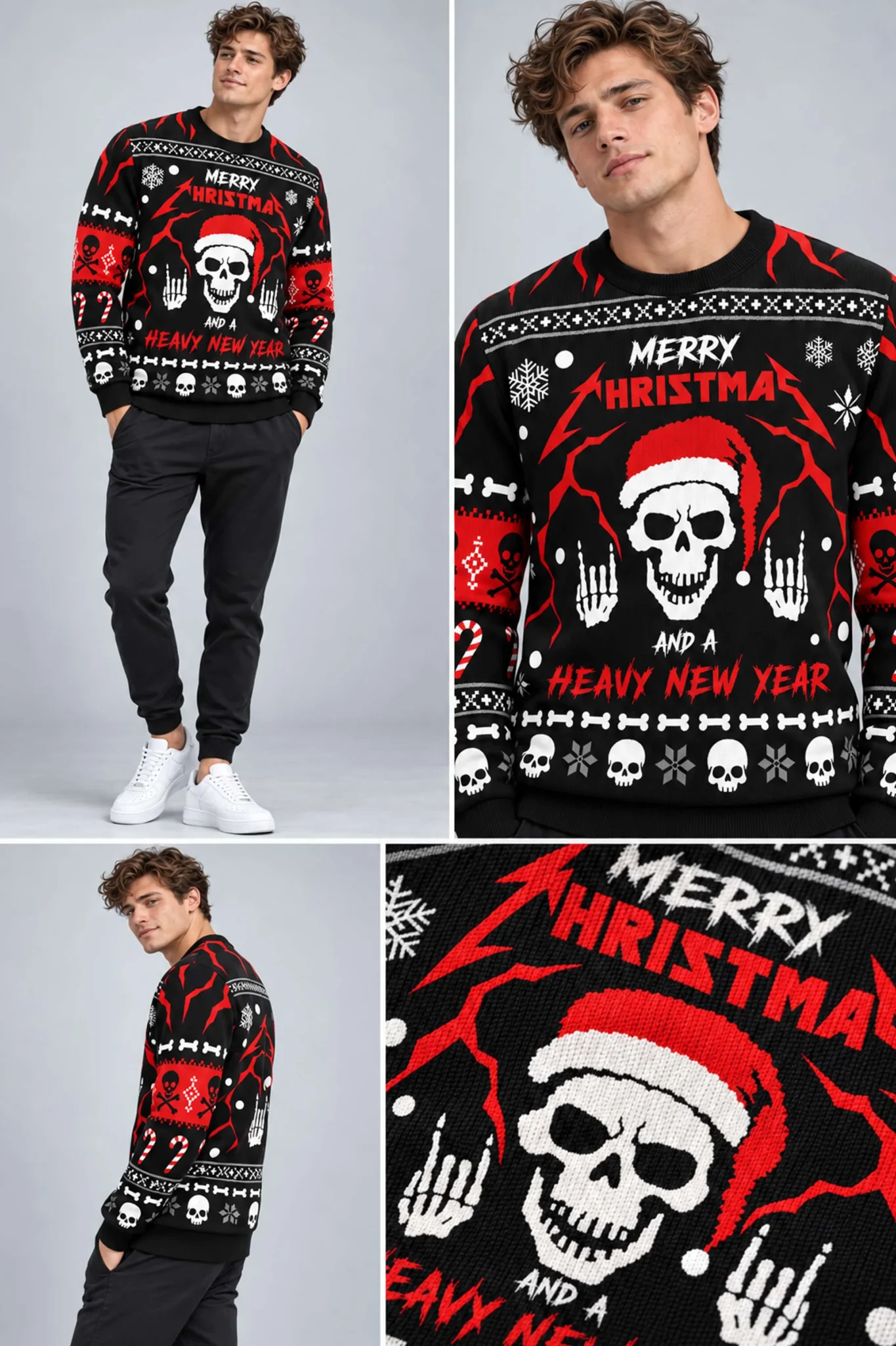 merry christmas and a heavy new year ugly christmas sweater2