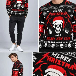 merry christmas and a heavy new year ugly christmas sweater2