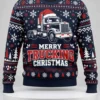 merry trucking christmas ugly christmas sweater