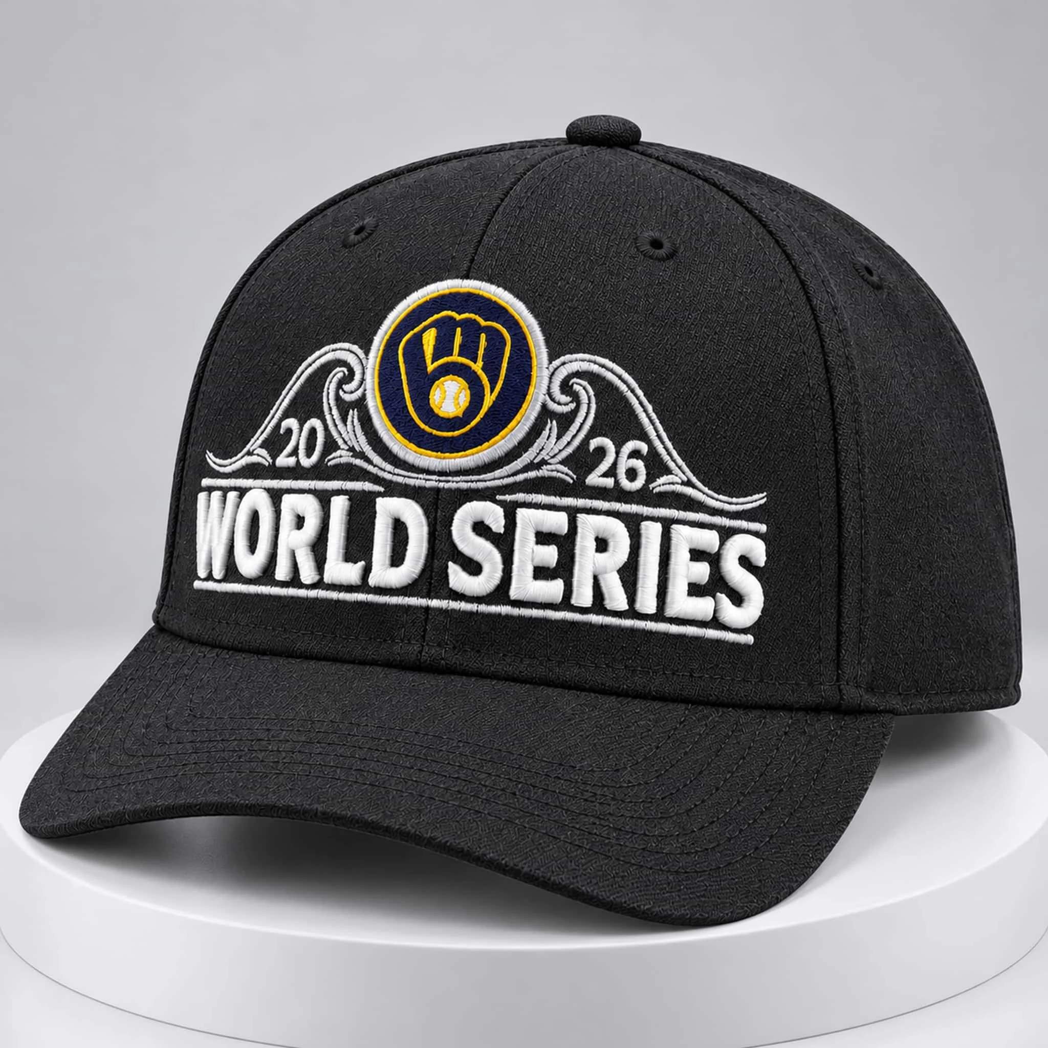 Milwaukee Brewers Charcoal 2026 World Series Locker Room Hat 3 milwaukee brewers charcoal 2026 world series locker room hat1