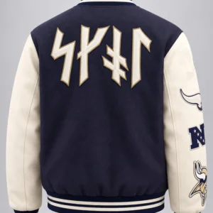 minnesota vikings 2026 rivalries collection varsity jacket1