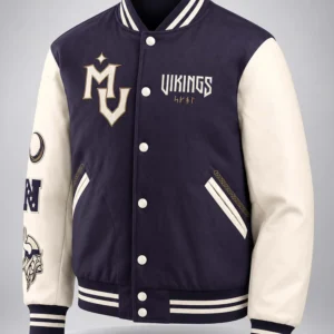 minnesota vikings 2026 rivalries collection varsity jacket2