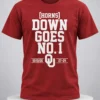 oklahoma football horns down goes no 1 shirt