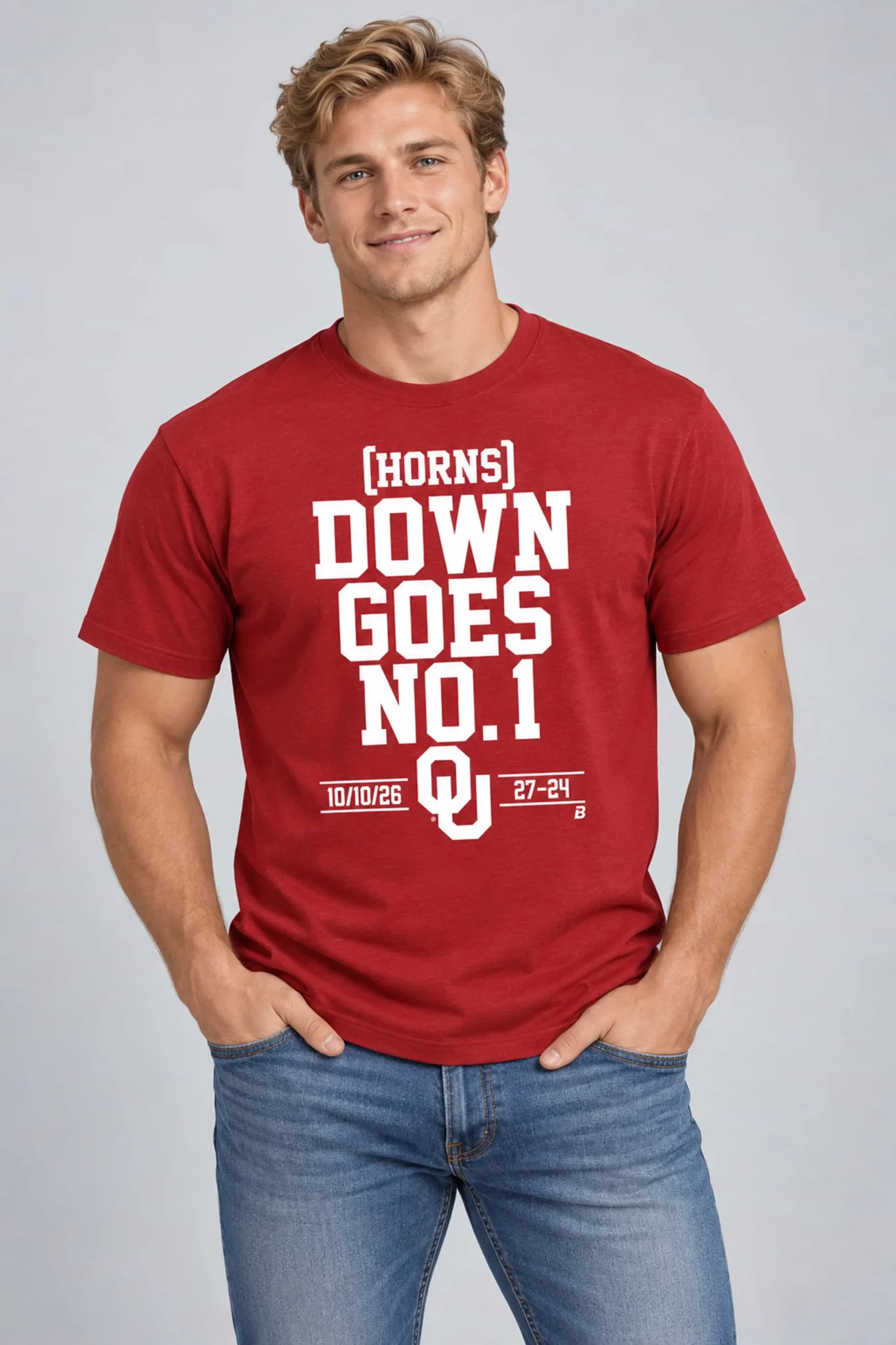 oklahoma football horns down goes no 1 shirt2