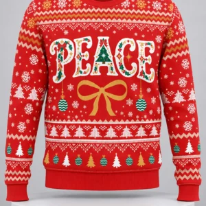 peace ugly christmas sweater