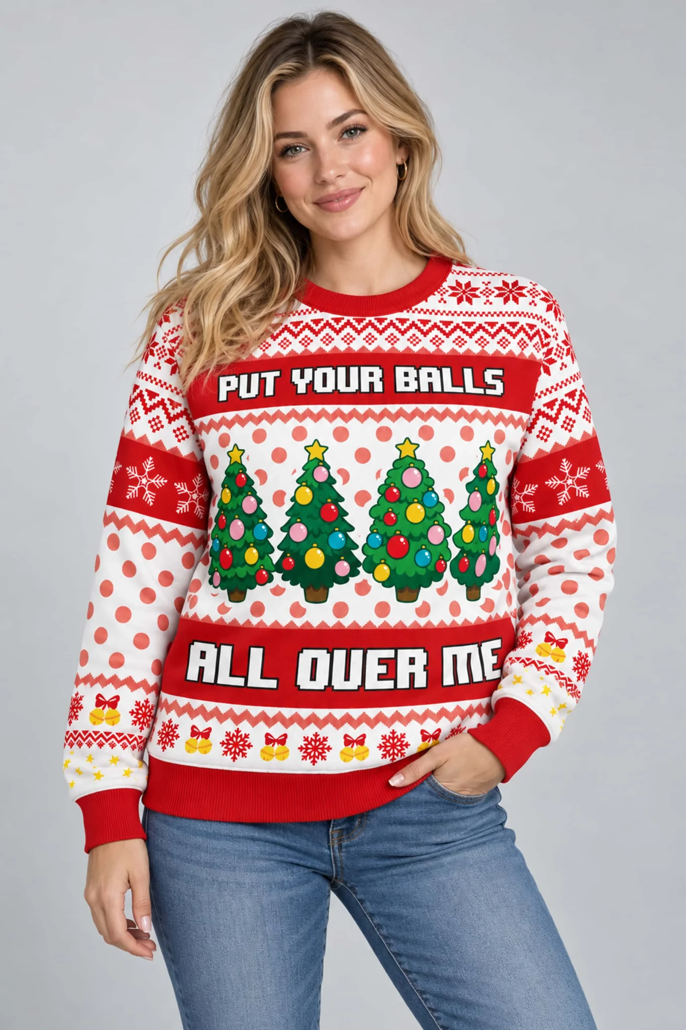 put your balls all over me ugly christmas sweater2