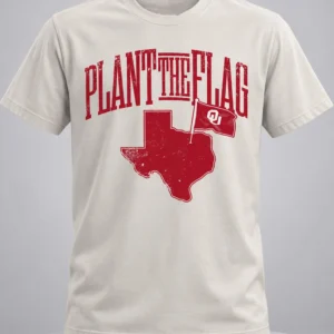 red river rivalry oklahoma football plant the flag shirt