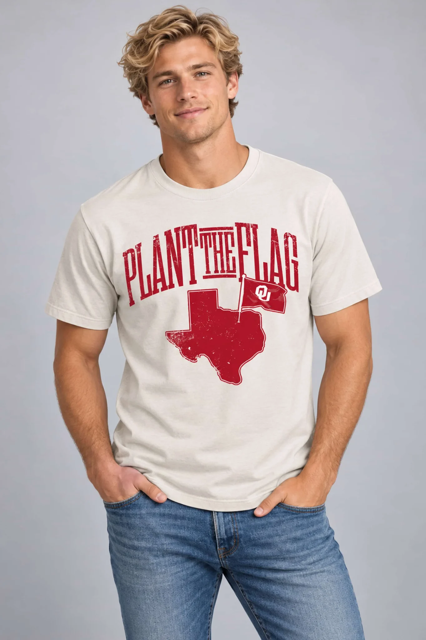 red river rivalry oklahoma football plant the flag shirt1