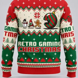 retro gaming christmas ugly christmas sweater1