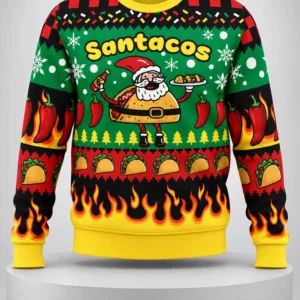 santacos ugly christmas sweater