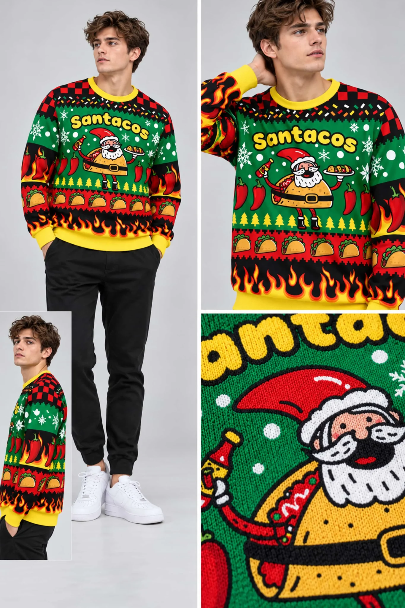 santacos ugly christmas sweater2