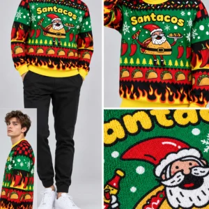 santacos ugly christmas sweater2