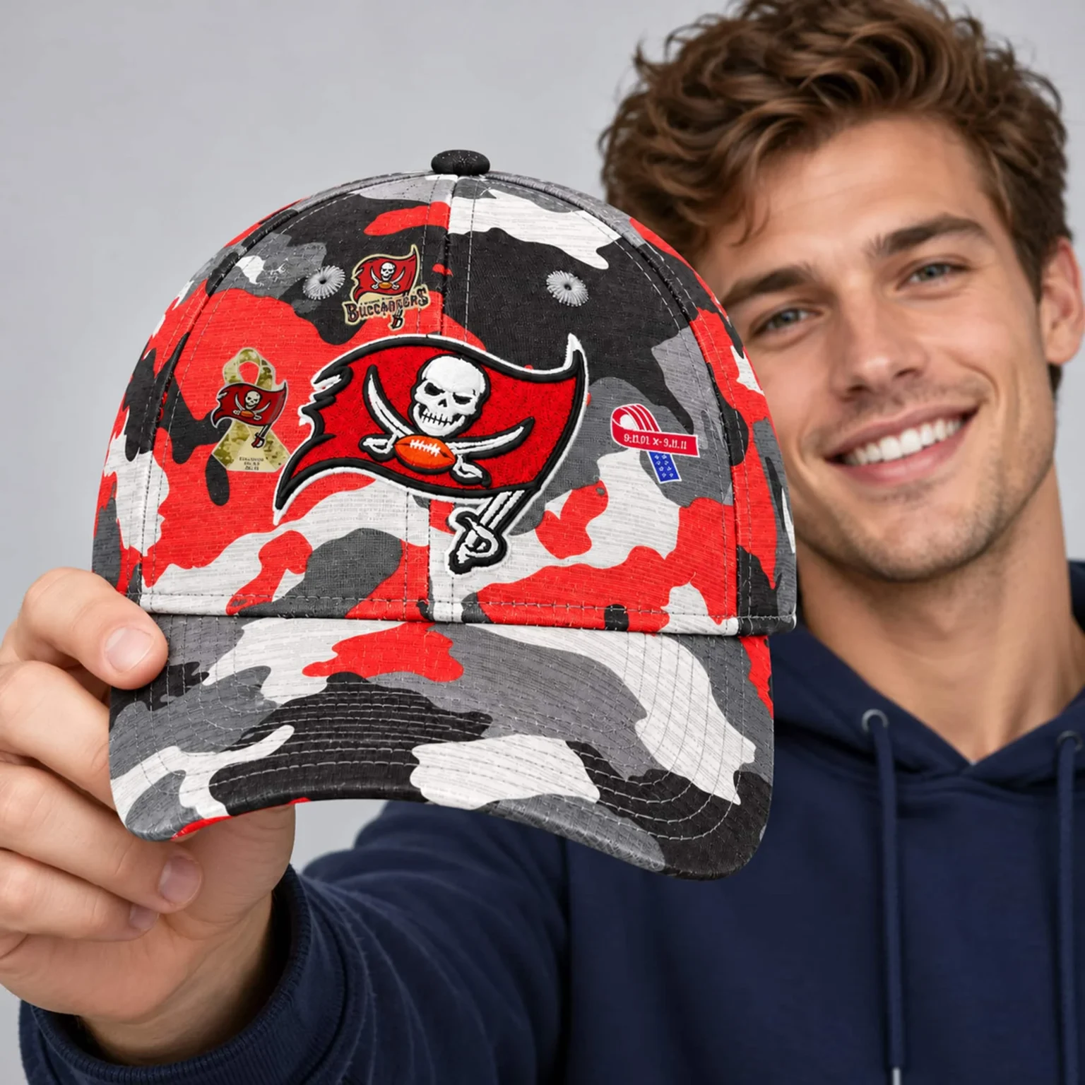 tb buccaneers 9 11 special badges camo hat2