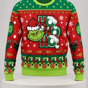 the grinch ho ho ho ugly christmas sweater