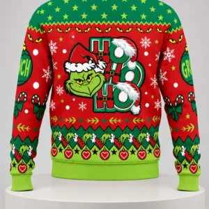 the grinch ho ho ho ugly christmas sweater1