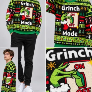 The Grinch On Off Mode Ugly Christmas Sweater 5 the grinch on off mode ugly christmas sweater2