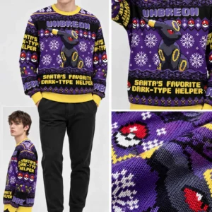 umbreon stantas favorite dark type helper pokemon ugly christmas sweater2
