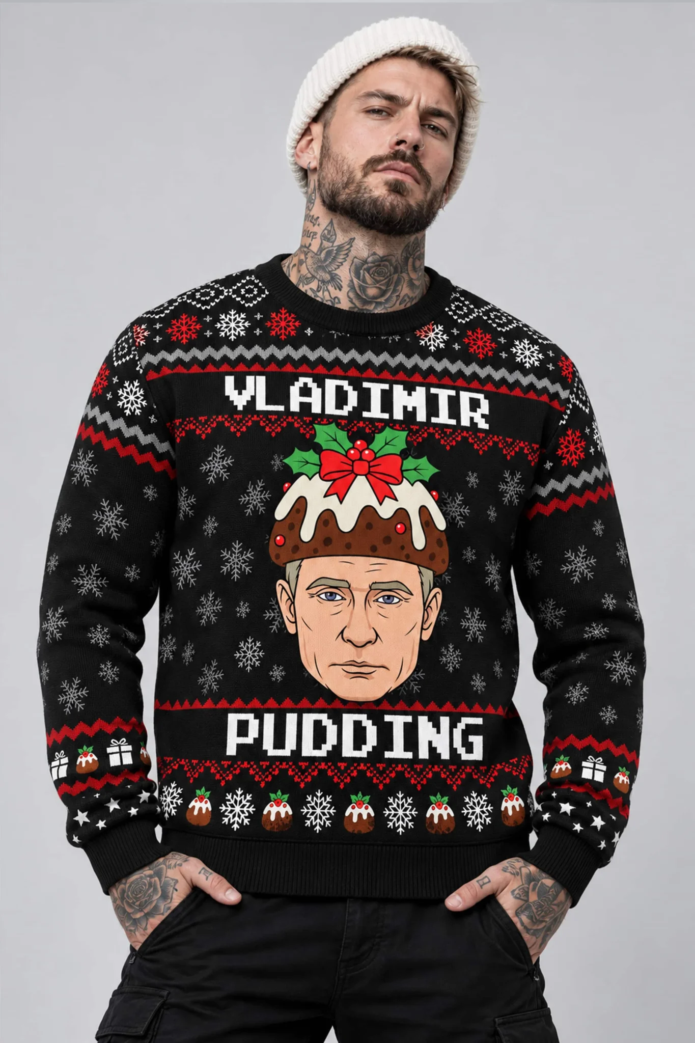 vladimir pudding funny ugly christmas sweater2