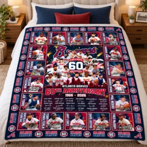 atlanta braves 60th anniversary 1966 2026 fleece blanket2