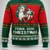 feral girl christmas ugly christmas sweater